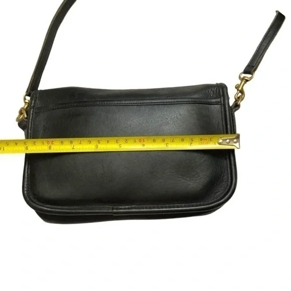 Coach vintage black leather pocket purse 9755 rare made in Mexico - Picture 3 of 11